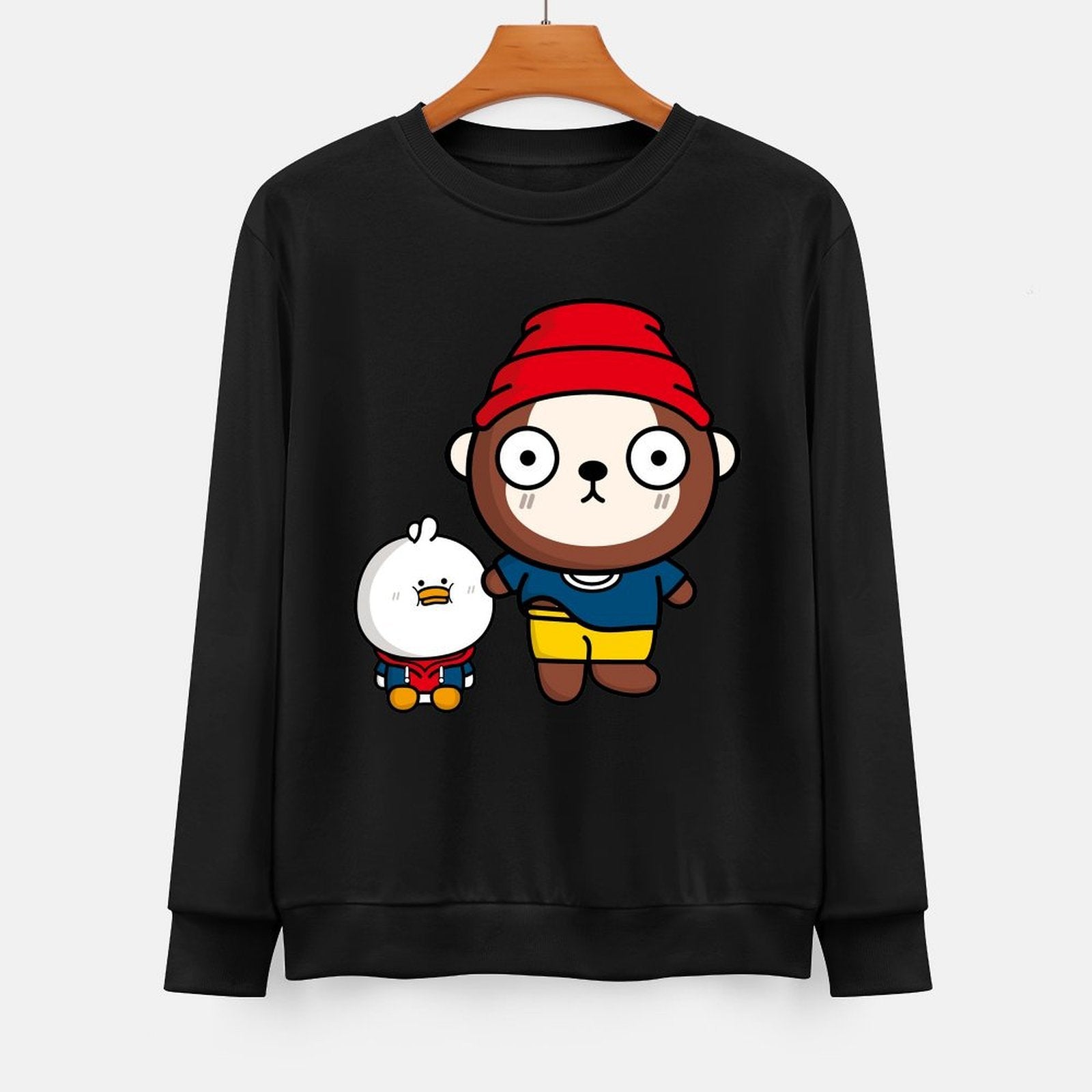 Front Patterned Long Sleeve TopCotton AllDay